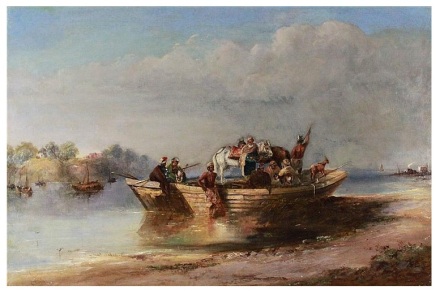 ON THE RIVER - INDIA 1815