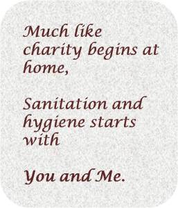 Sanitation starts with You  and Me