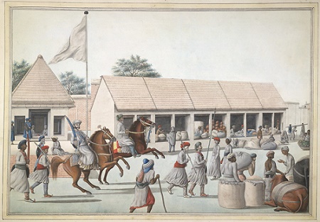 Street scene , Lucknow, 1800